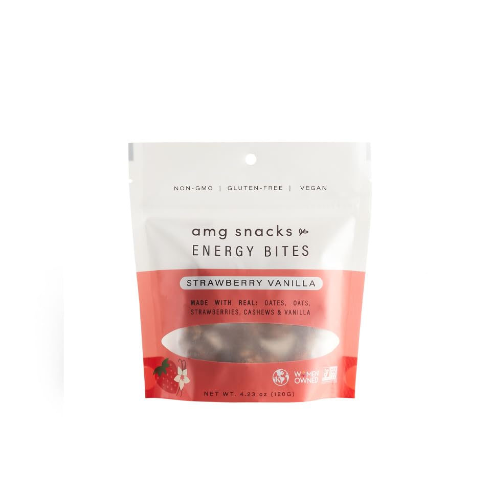 AMG Snacks Strawberry Vanilla Energy Bites - Pack of 3