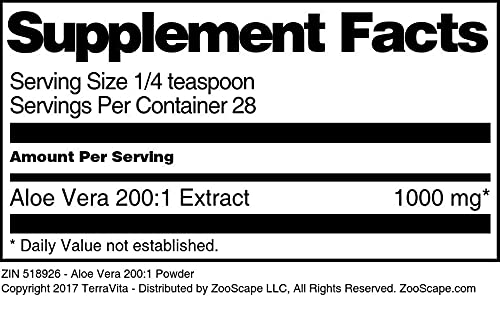 Terravita Aloe Vera 200:1 Powder - 1 oz - image 3