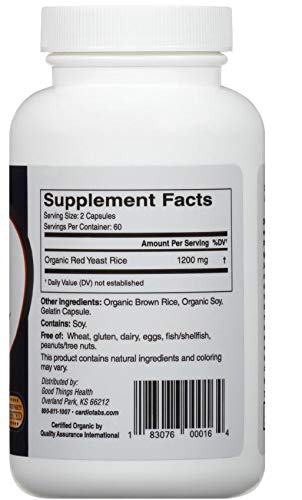 CardioTabs Red Yeast Rice 1200 mg - 120 Capsules - image 2