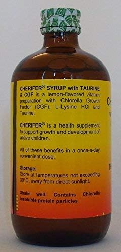 Cherifer Chlorella Growth Factor Syrup with Taurine & Lysine - 8.11 Fl Oz - image 3