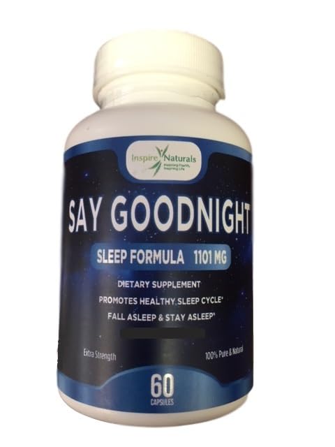 Inspire Naturals Say Goodnight Sleep Support with Melatonin 5mg - 60 Capsules
