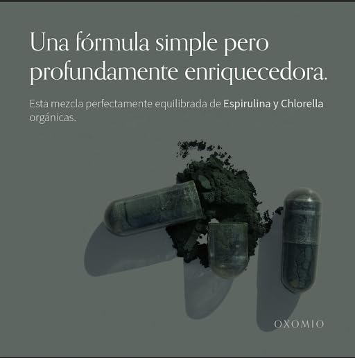 OXOMIO Spirela Spirulina & Chlorella Capsules - 1.06 oz - image 3