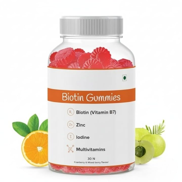 Generic GHC Biotin Hair Gummies with Vitamins A, C, E & Zinc - 30 Gummies