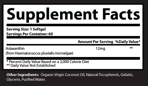 Research Labs Triple Strength Natural Astaxanthin 12mg - 120 Softgels - image 7