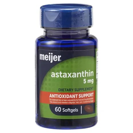 Kasa Style Astaxanthin 5 mg Antioxidant - 60 Vegetarian Softgels
