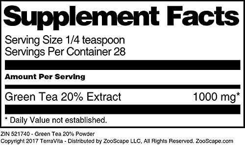 Terravita Green Tea 20% Extract Powder - 3 Pack (1 oz each) - image 3