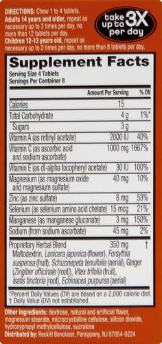 Airborne Vitamin C 1000mg Chewable Tablets Immune Support - 32 Tablets - image 3