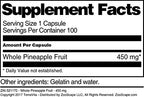 Terravita Whole Pineapple Fruit - 450 mg (100 Capsules, ZIN: 521170)