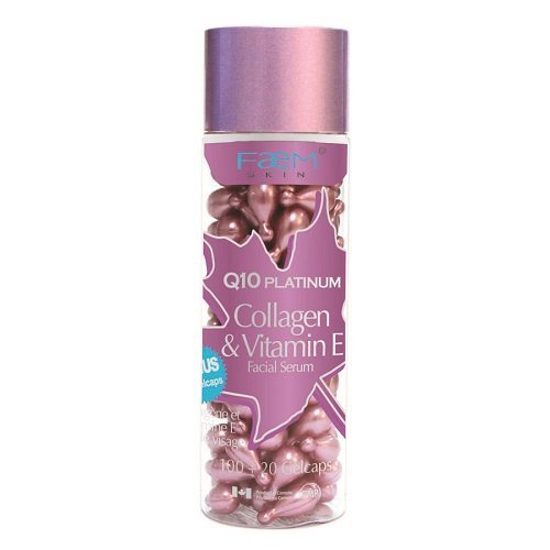 Faem Skin Q10 Platinum Collagen & Vitamin E - 100 Gelcaps