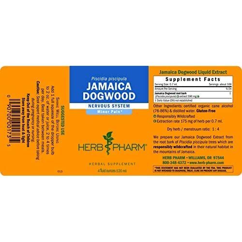 Herb Pharm Jamaica Dogwood Extract for Minor Pain - 1 Ounce