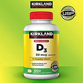 Kirkland Signature Vitamin D3 50 mcg - 600 Softgels