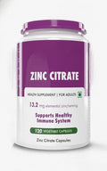 Generic Zinc Citrate Vegetarian Capsules for Immune Support - 120 Count