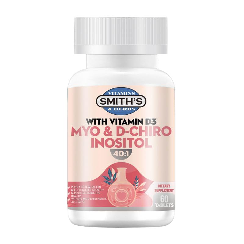SMITH'S VITAMINS & HERBS Chiral Inositol Mixed Inositol Vitamin D3 - 60 Capsules