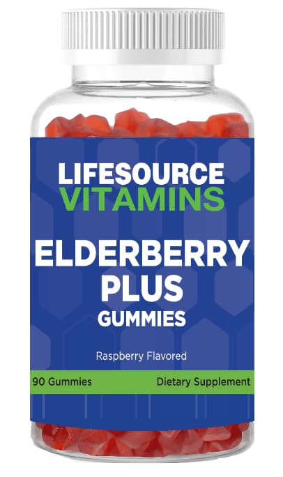 LifeSource Vitamins Elderberry Plus Vitamin C & Zinc - 90 Gummies