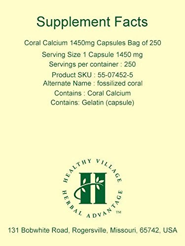 Herbal Advantage Coral Calcium 1450mg - 250 Capsules - image 3