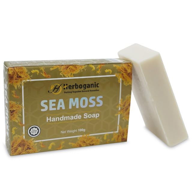 HERBOGANIC Sea Moss Handmade Soap Bar - 100g
