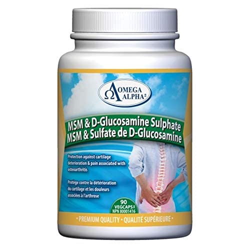 dfasda Omega Alpha MSM & D-Glucosamine Sulphate - 90 Vegetarian Capsules