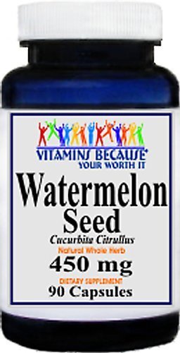 Vitamins Because Inc Watermelon Seed 450mg Capsules - 90 Capsules