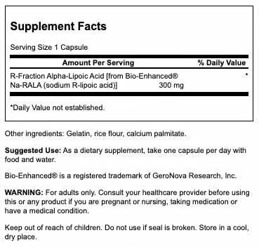 Swanson Triple Strength R-Fraction Alpha Lipoic Acid - Promotes