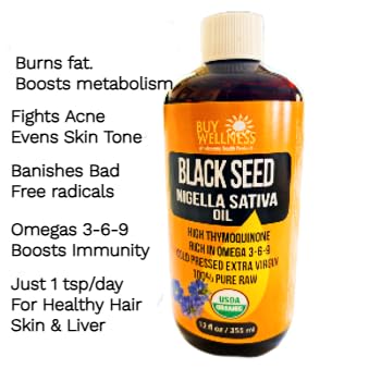 Buy Wellness USDA Organic Black seed Nigella Sativa Premium Black - image 2