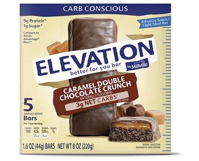 Elevation by Millville Protein Bars Caramel Double Chocolate - 10 Bars - image 2