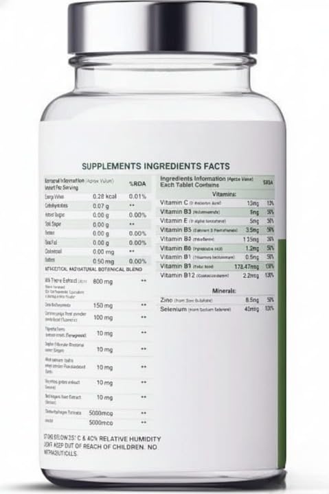 Generic Milk Thistle Extract 800 mg Liver Support - 60 Vegetarian Tablets - image 3
