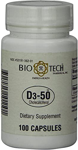 Bio-Tech Pharmacal D3-50 Vitamin D3 50,000 IU - 100 Capsules - image 6