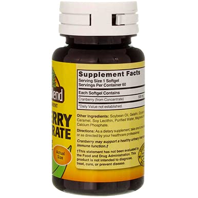 Nature's Blend Cranberry Concentrate 500 mg - 120 Softgels - image 8