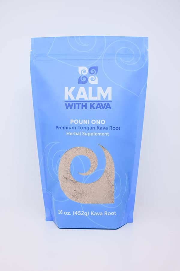 KALM with Kava Pouni Ono Traditional Grind Powder - 16 oz