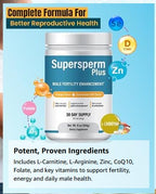 Supersperm Plus Male Fertility Supplement Powder - 10.5 oz - image 7