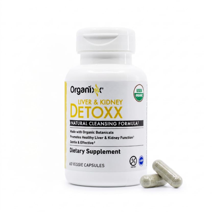 Organixx Kidney & Liver Support Cleanse Milk Thistle - 60 Capsules
