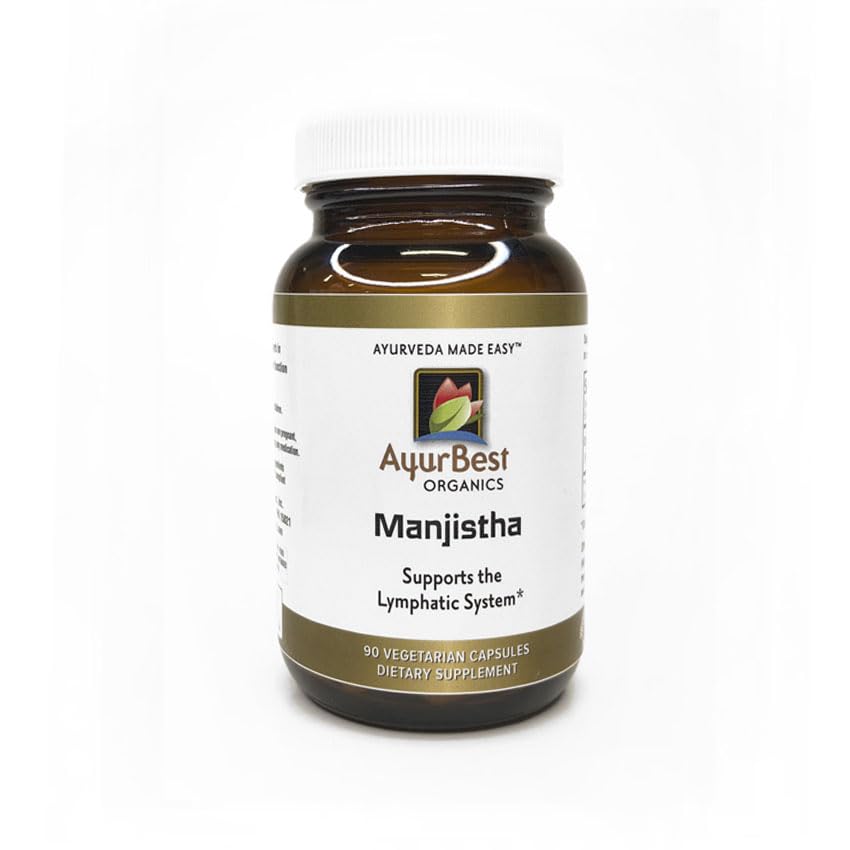 AyurBest Manjistha Herbal Supplement 400mg - 90 Capsules