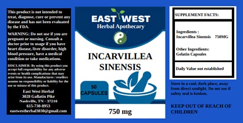 Generic Incarvillea Sinensis Extract 100:1 - 50 Capsules - image 2