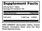 Amazing Formulas Folic Acid 5000 Mcg per Serving