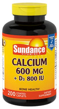 Sundance Calcium 600 mg + Vitamin D3 800 IU - 200 Caplets