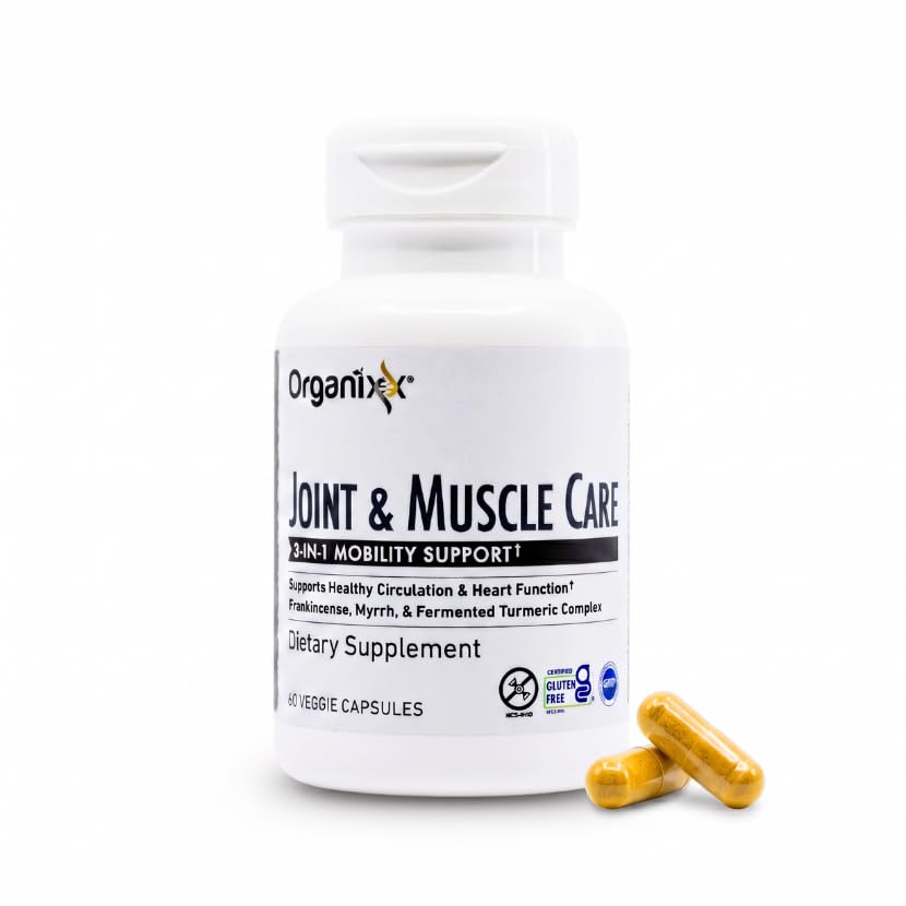 Organixx Joint & Muscle Care Turmeric Frankincense Myrrh - 60 Capsules