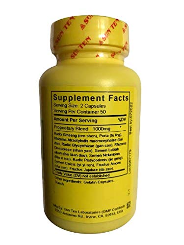 Sun Ten Ginseng & Atractylodes Formula Capsules - 100 Count - image 2