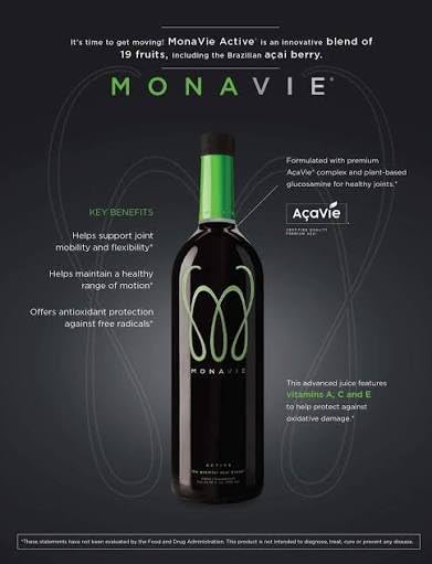 MonaVie Active Açaí Fruit Blend Berry Flavor - 4 Pack - image 2