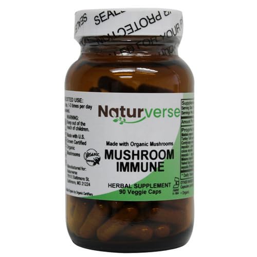 Naturverse Mushroom Immune Powder Capsules - 90 Vegetarian Capsules