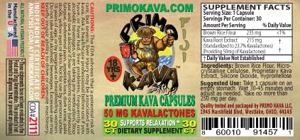 PRIMO KAVA Kava Capsules 50mg Calm and Relaxation - 30 Count - image 9
