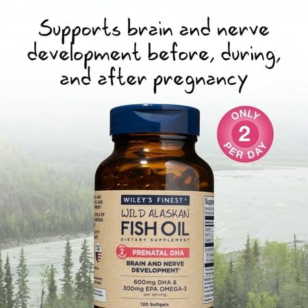 Wiley's Finest Wild Alaskan Fish Oil Prenatal DHA - 120 Softgels - image 3
