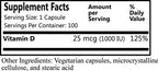 Daily Manufacturing Vitamin D3 1000 IU - 100 Vegetarian Capsules - image 2