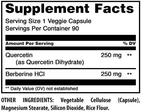 Amazing Nutrition Quercetin Berberine 500 mg - 270 Capsules - image 2