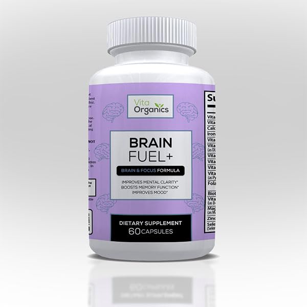 Vita Organics Brain Fuel+ DMAE Memory Supplement - 60 Capsules