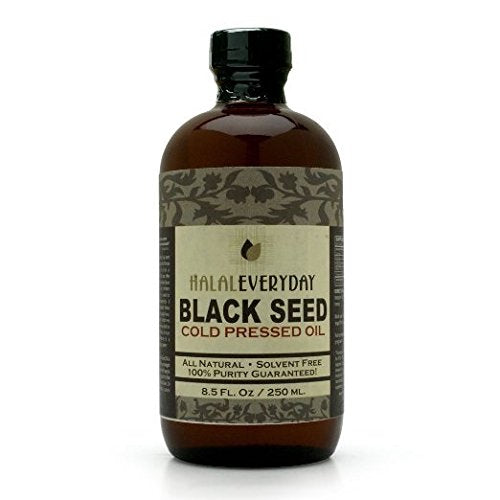 HalalEveryDay 8 oz Pure Black Seed Oil - Cold Pressed in The USA from