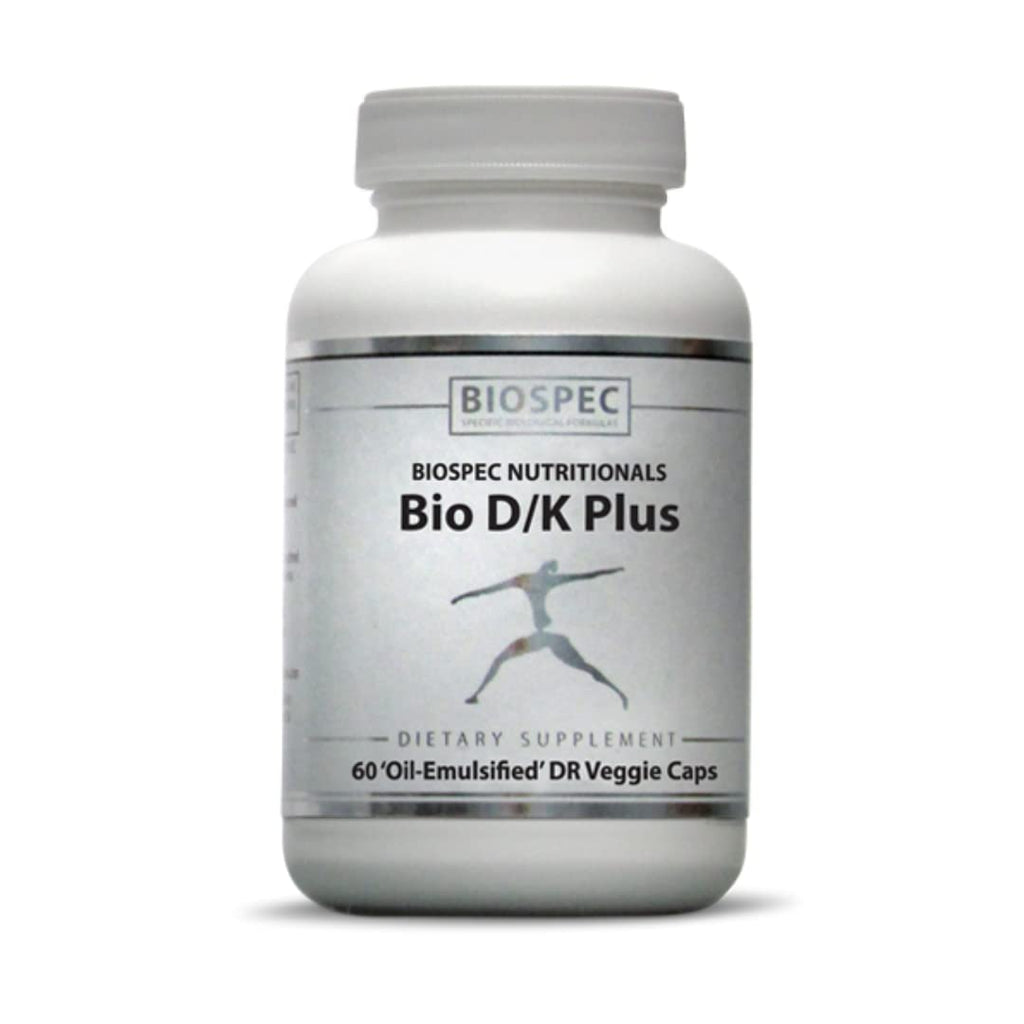 BIOSPEC NUTRITIONALS Bio D/K Plus Vitamin D3 K2 - 60 Capsules