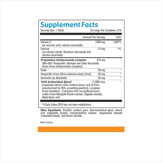 Viva Vitamins Time Release Vitamin C 1000mg - 120 Tablets - image 2