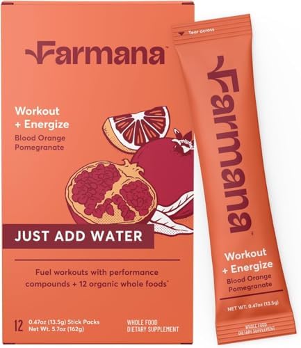 Farmana Workout + Energize Blood Orange Pomegranate Drink Mix - 5.3 oz