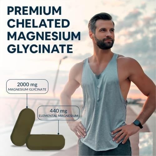 Generic Magnesium Glycinate 2000mg Supplement - 120 Vegetarian Capsules - image 2