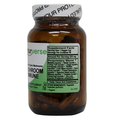 Naturverse Mushroom Immune Powder Capsules - 90 Vegetarian Capsules - image 2